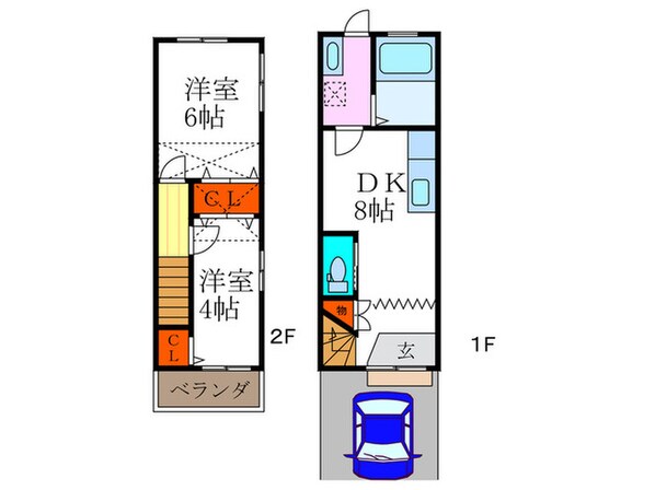 緑が丘テラスハウスの物件間取画像